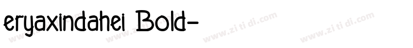 eryaxindahei Bold字体转换